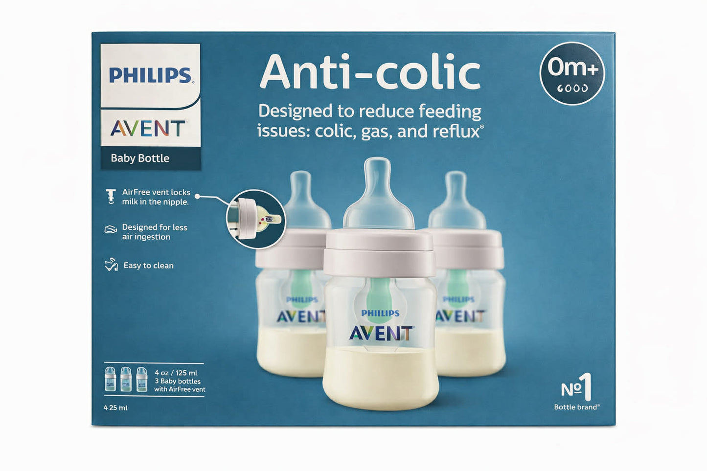 Biberon anticoliques Philips Avent avec système de ventilation 0m+