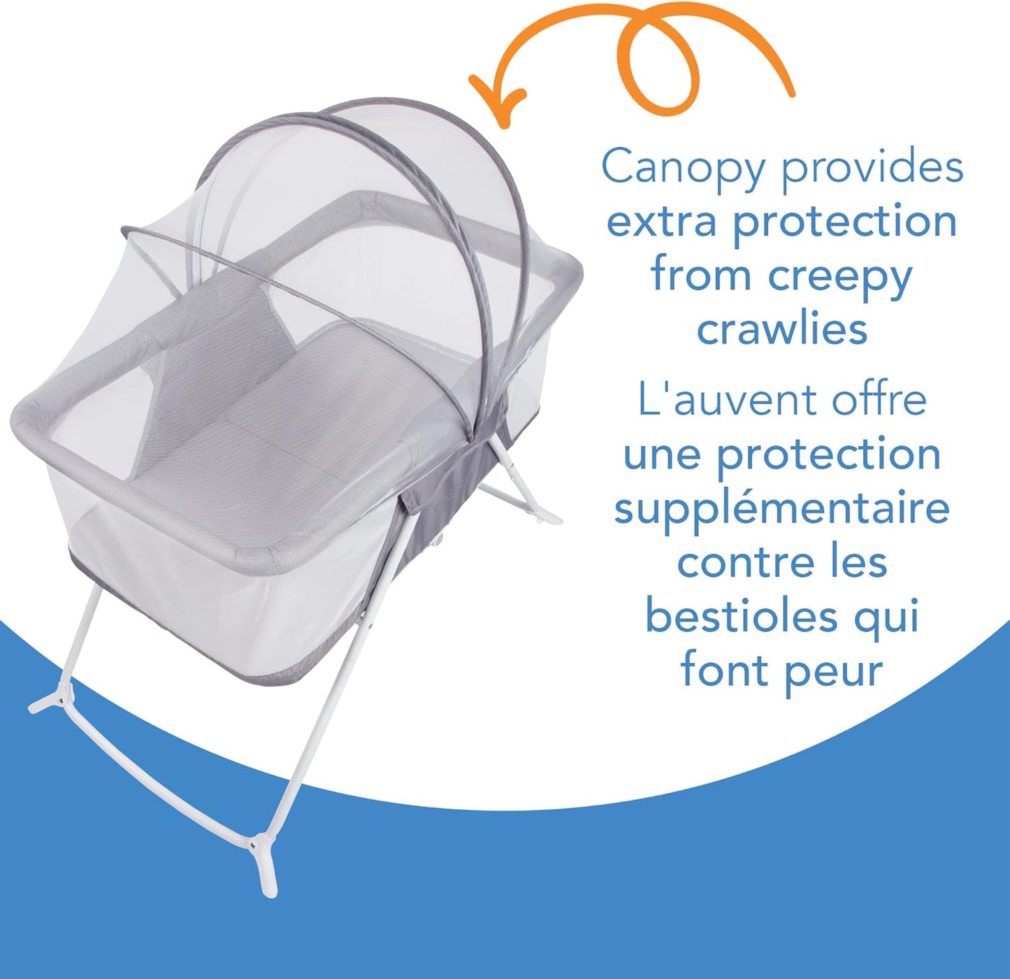 Bassinet pour bébé avec protection extérieur