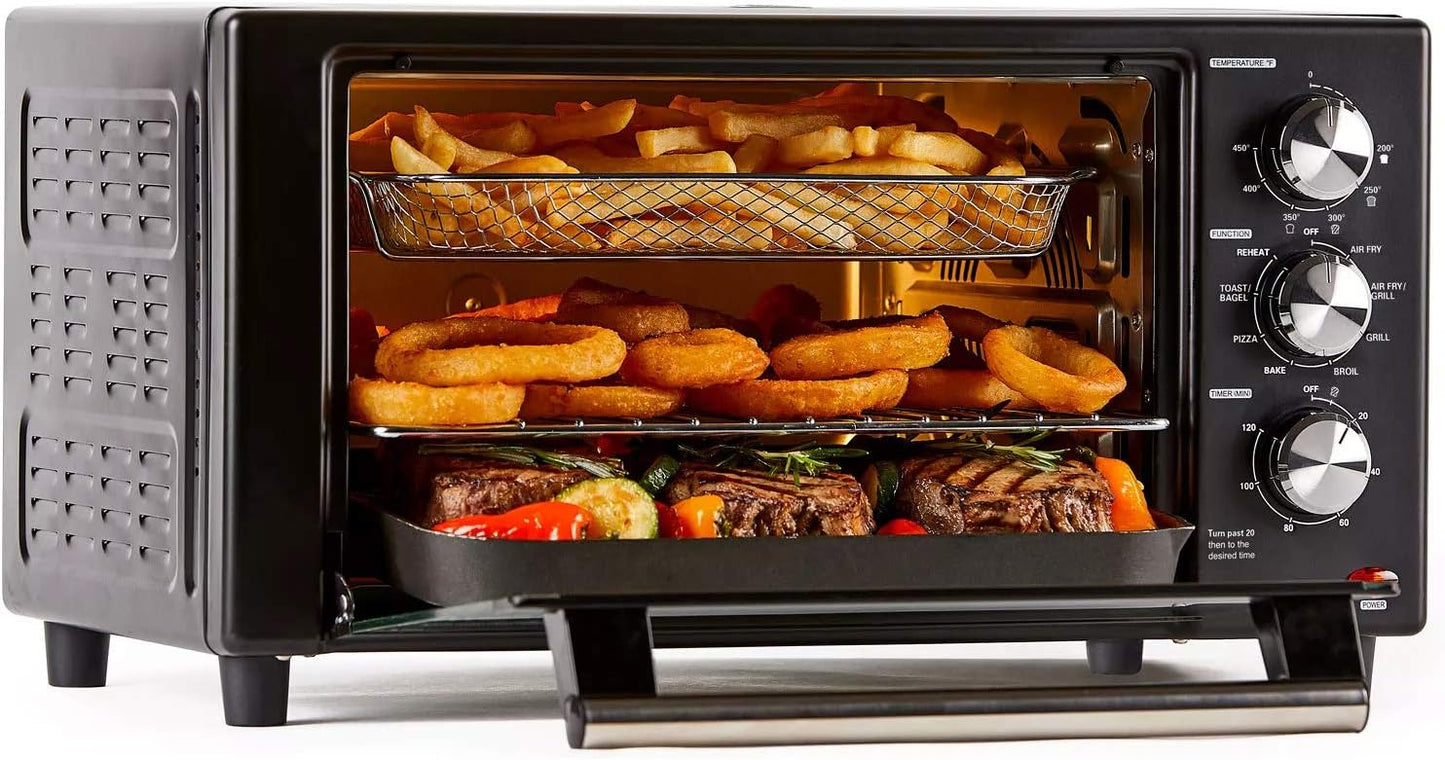 Gril électrique d'intérieur 8 en 1 avec fonction de rôtissage et friteuse à air intégrée