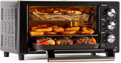 Gril électrique d'intérieur 8 en 1 avec fonction de rôtissage et friteuse à air intégrée