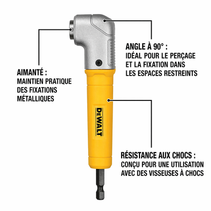 Accessoire de perçage DEWALT  à angle droit pour perceuse à percussion
