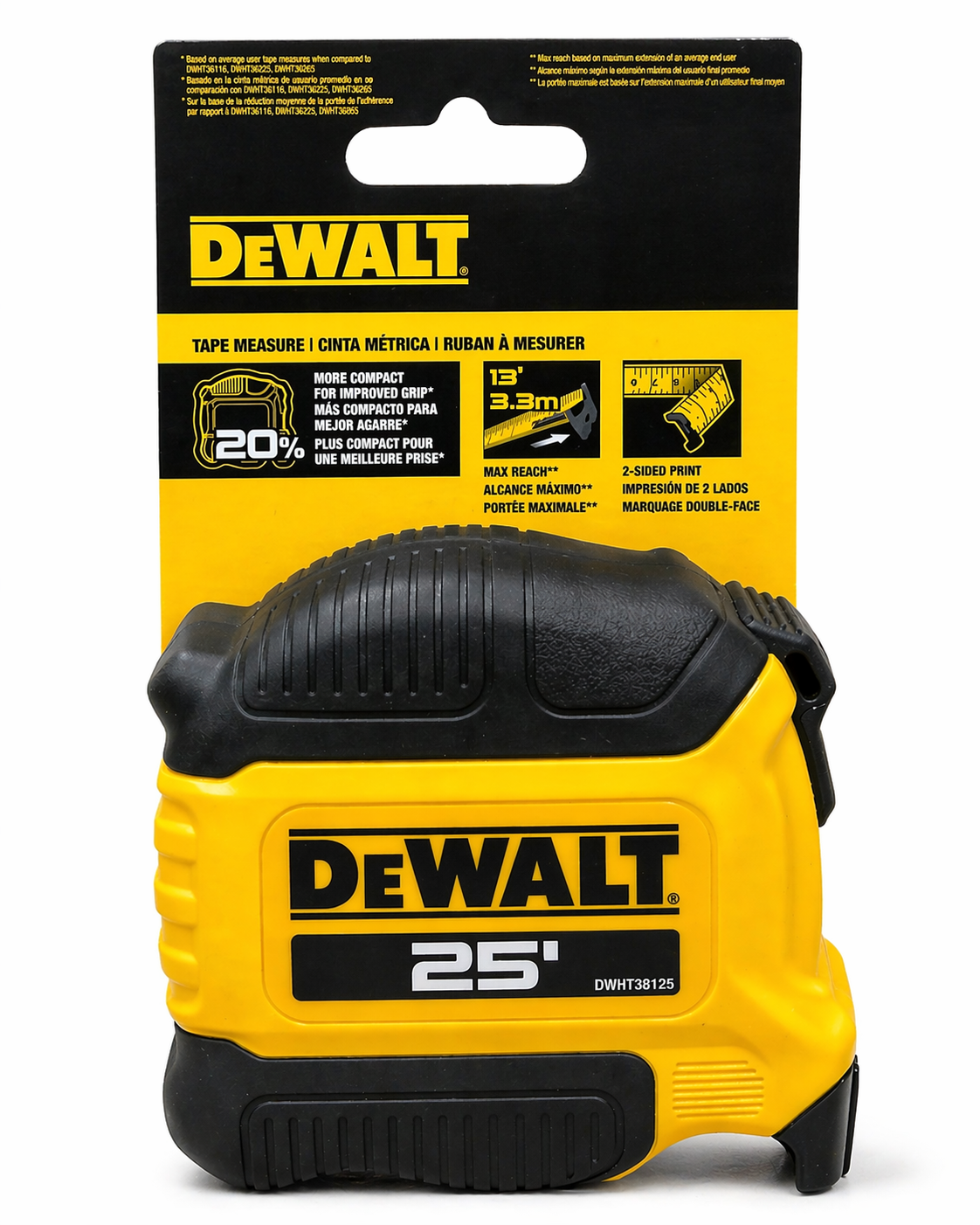 Ruban à mesurer DeWALT ATOMIC COMPACT SERIES, 25 pieds