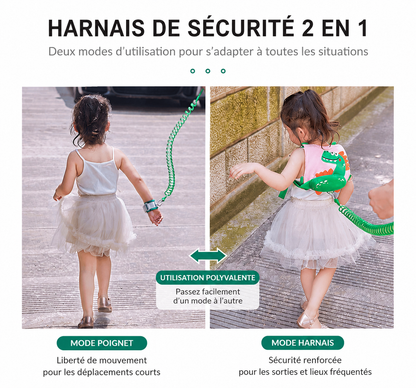 Harnais de sécurité pour enfant avec lien anti-perte