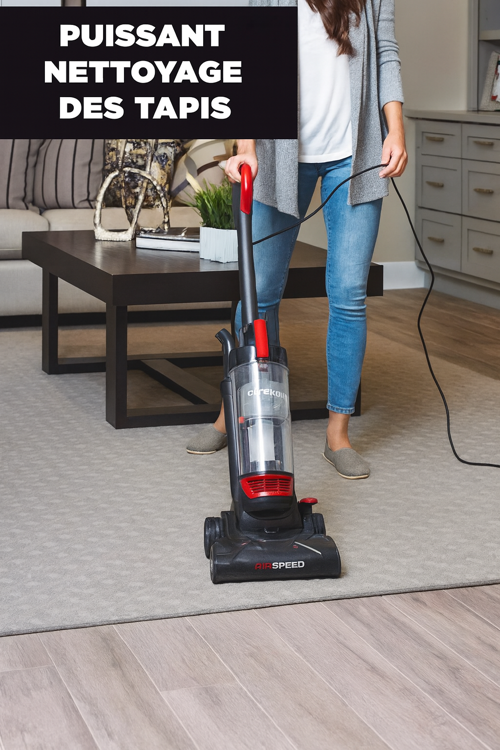 Eureka Aspirateur vertical droit sans sac airspeed NEU102