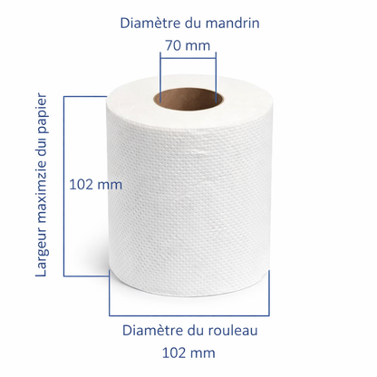 Papier de toilette hygiénique 48 rouleaux, 2 épaisseurs 420 feuilles