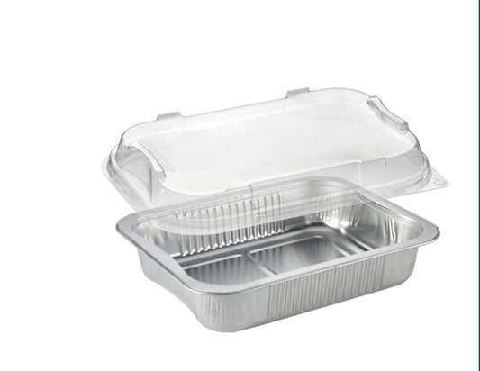Plat en aluminium rectangle + couvercle 25 oz / 751 ml
