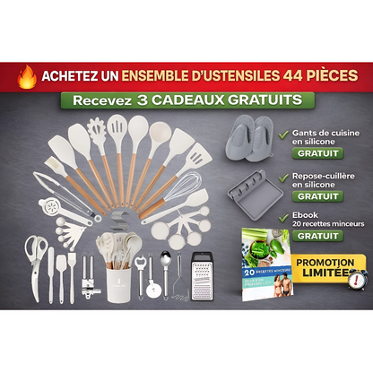 Ustensiles de cuisine ensemble de 44 pièces