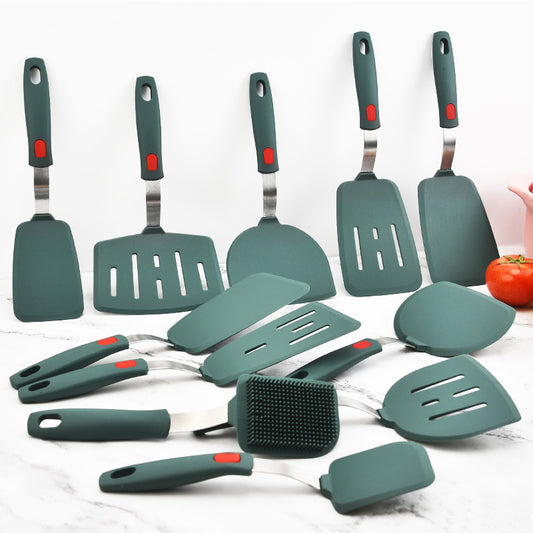 Ustensiles de cuisine ensemble de Spatule en silicone 11 pièces
