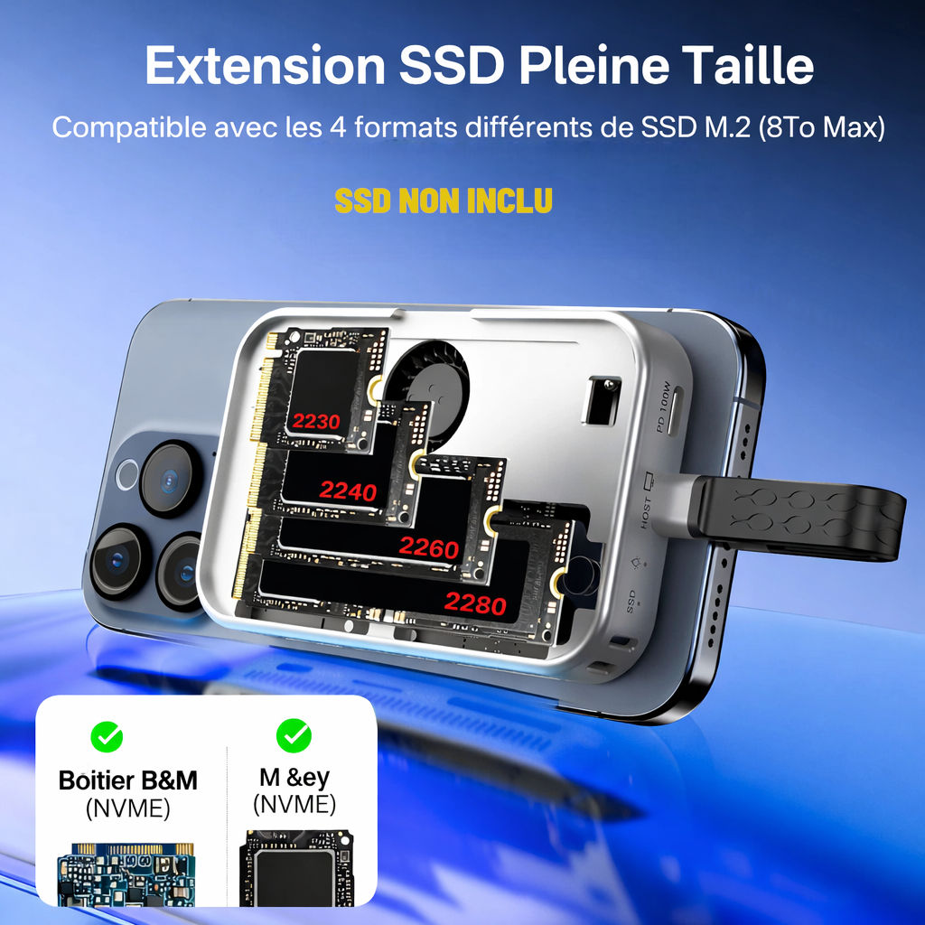 Station d'accueil magnétique USB C pour iPhone