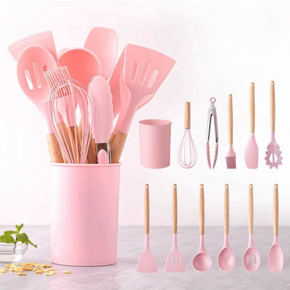 Ustensiles de cuisine en silicone 12 pièces