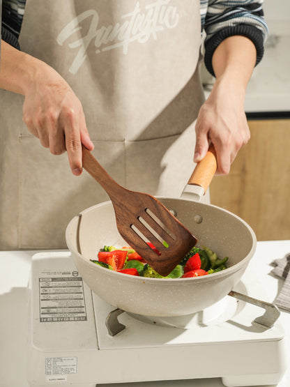 Ustensiles de cuisine en bois ensemble de 9 pièces | Teck Naturel