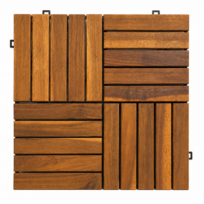 Carreaux de terrasse interbuild en bois 12 "x 12" x 0,5