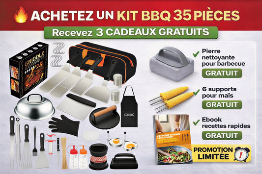 Ustensiles de cuisine pour barbecue 35 pièces en acier inoxydable