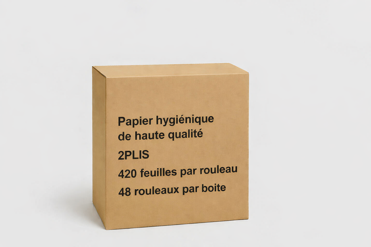 Papier de toilette hygiénique 48 rouleaux, 2 épaisseurs 420 feuilles